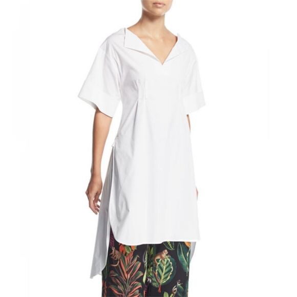 Oscar de la Renta black Tunic Blouse 8 BNWT - Picture 1 of 15